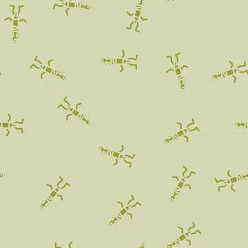 School pen character glyph vector seamless pattern Stock Illustration