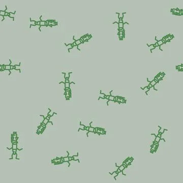 School pen character line vector seamless pattern Stock Illustration
