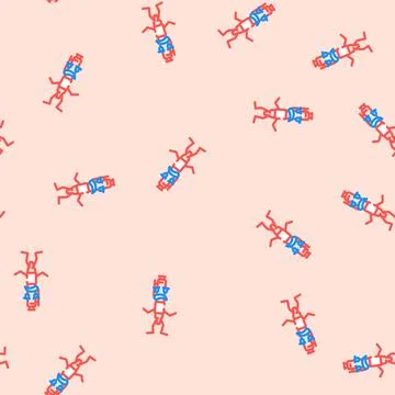 School pen character vector seamless pattern 스톡 일러스트