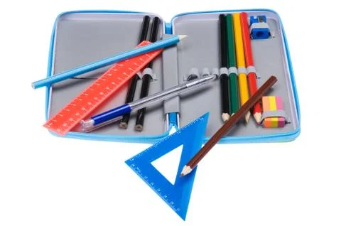 School pencil case Stock Photos