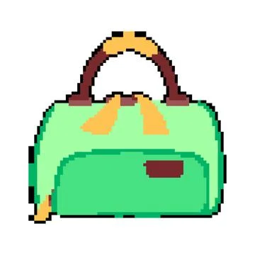 School pencil case pixel art vector illustration Stock Illustration