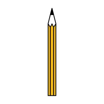 School pencil design vector illustration write tool art isolated white icon.  Illustrazione stock