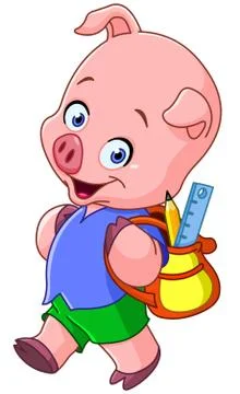 School pig Stock Illustration