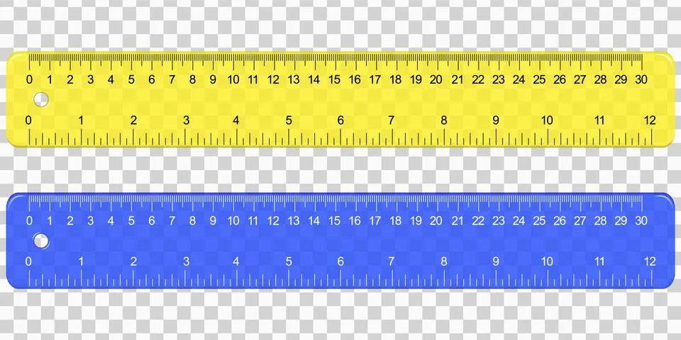 School Plastic Measuring Ruler Illustrazione stock
