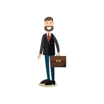 School principal concept vector illustration in flat style Stock Illustration