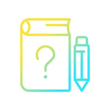 School question gradient linear vector icon Stockillustratie