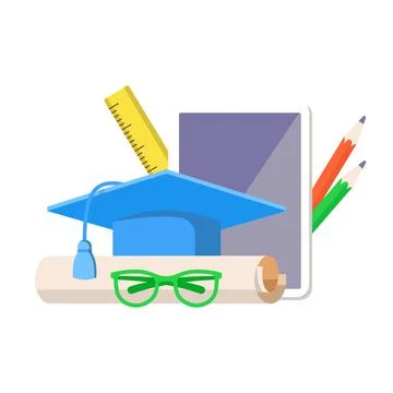 School related items vector design element Stock-Illustration