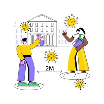 School reopening abstract concept vector illustration. Stock Illustration