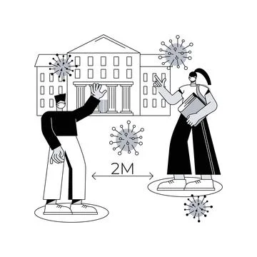 School reopening abstract concept vector illustration. Stock Illustration