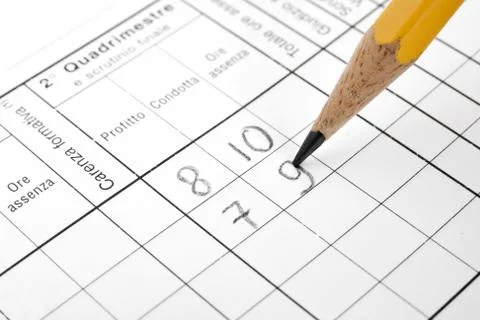 School report card Stock Photos