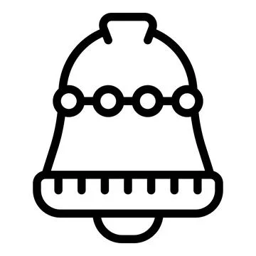 School ring bell icon outline vector. Learn children Ilustração Stock
