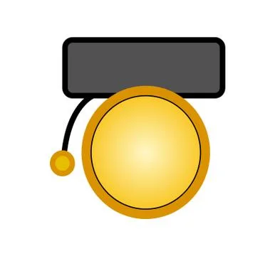 School ring bell on white Stock Illustration