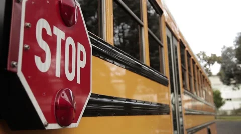 School route stop Stock Footage 65310564