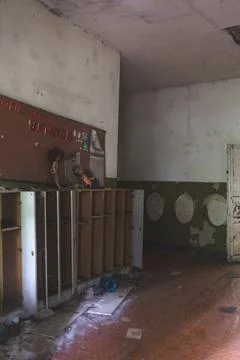 The school ruins Stock Photos