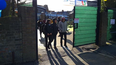 School run Stock Footage 150112855