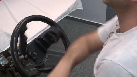 School of safe driving - turns of a wheel Stock Footage 94865853