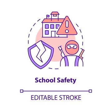 School safety concept icon Stock Illustration