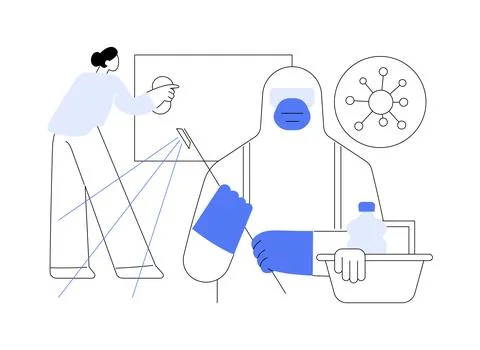 School sanitation abstract concept vector illustration. Stock Illustration