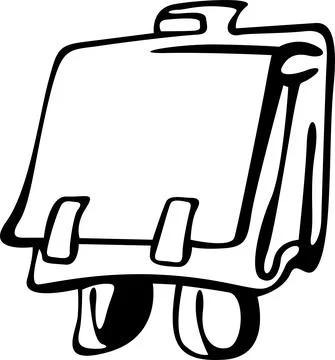 The school satchel is packed and ready for the lesson Stock Illustration