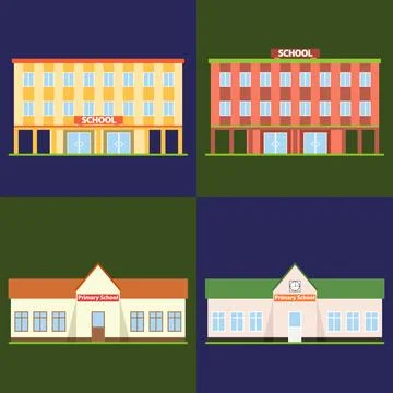 School, school building Ilustración de archivo