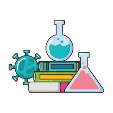 School science test tubes 스톡 일러스트
