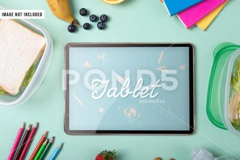 School Screen Mockup PSD Template