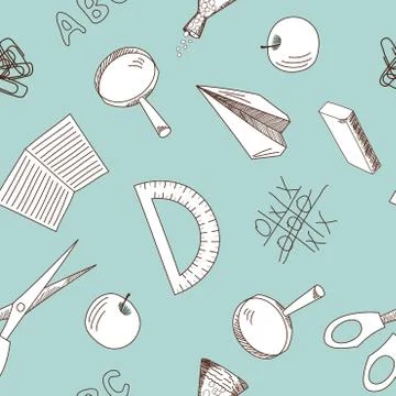 School seamless Stock Illustration