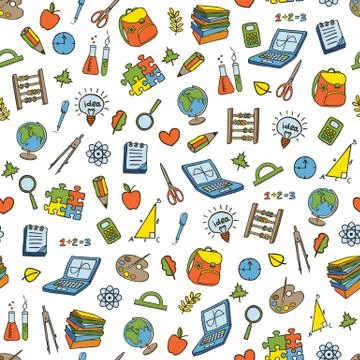 School seamless pattern Stock Illustration