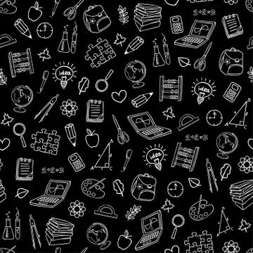 School seamless pattern Stock Illustration