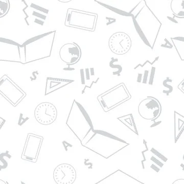 School Seamless Pattern Stock Illustration