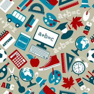 School seamless pattern 스톡 일러스트