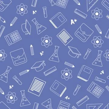 School seamless pattern Stock Illustration