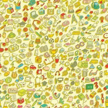 School seamless pattern Stock Illustration