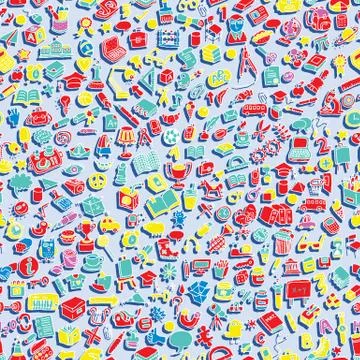 School seamless pattern Stock Illustration