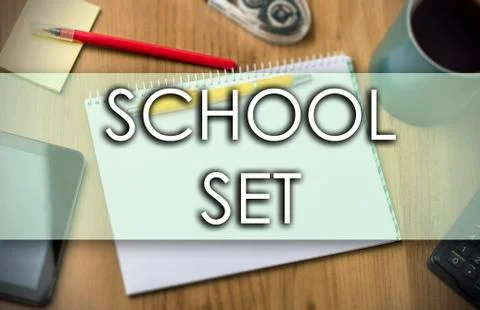 SCHOOL SET -  business concept with text Stock Illustration