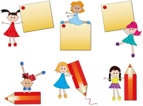 School set Stock Illustration