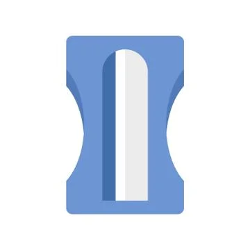 School sharpener icon, flat style Stock Illustration