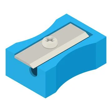 School sharpener icon, isometric style Illustrazione stock