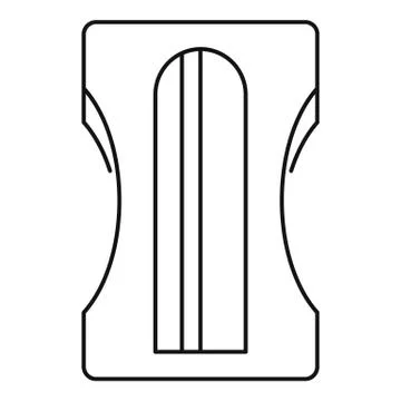 School sharpener icon, outline style Illustrazione stock