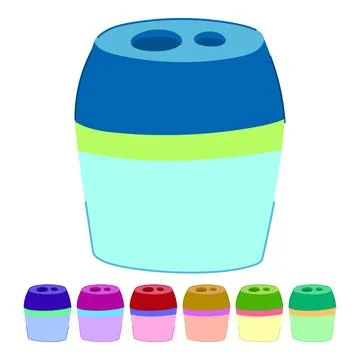 School sharpener pencil vector cartoon graphic Stock Illustration