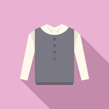 School shirt icon flat vector. Student suit Stockillustratie