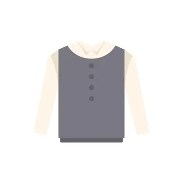 School shirt icon flat vector. Student suit Stock Illustration