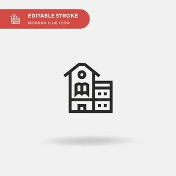 School Simple vector icon. Illustration symbol design template for web mobile Illustrazione stock