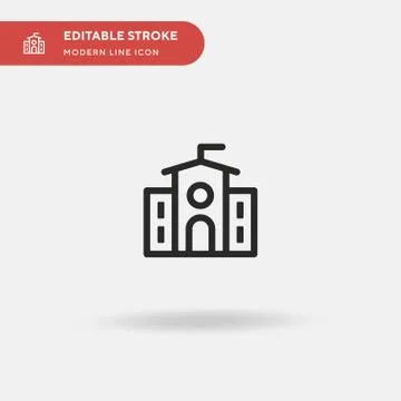 School Simple vector icon. Illustration symbol design template for web mobile Stock Illustration