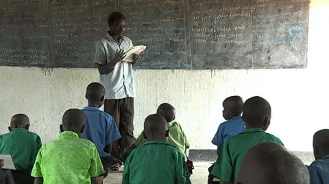 School in South Sudan Stock Footage 24134575