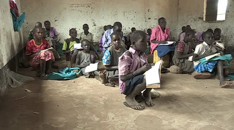 School in South Sudan Stock Footage 24135451
