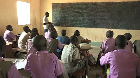 School in South Sudan Stock Footage 24148887