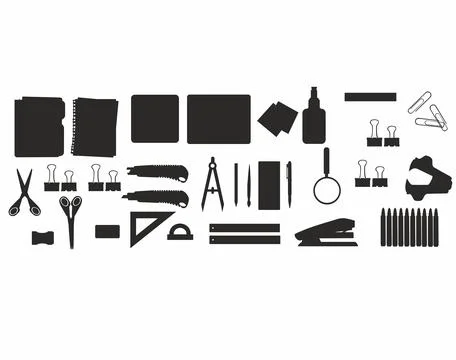 School stationary back to school vector イラスト素材