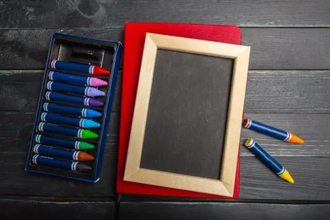 School stationery close-up Foto stock