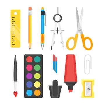 School stationery. Stock Illustration